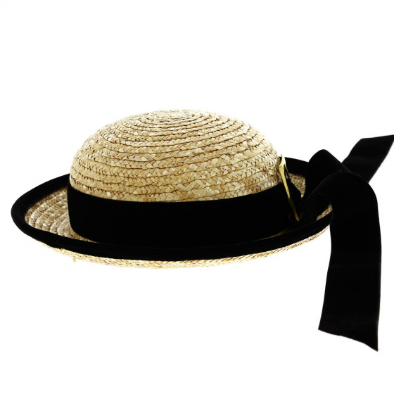 Chapeau Breton Clotilde Enfant Paille Naturelle - Traclet