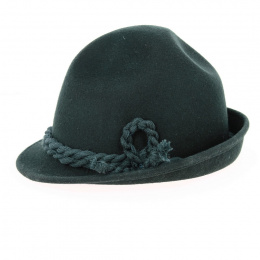 Children's Green Wool Felt Tyrolean Hat - Traclet