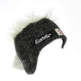Grey Heather Wool Ear Flap Beanie Gisbert - Eisbär