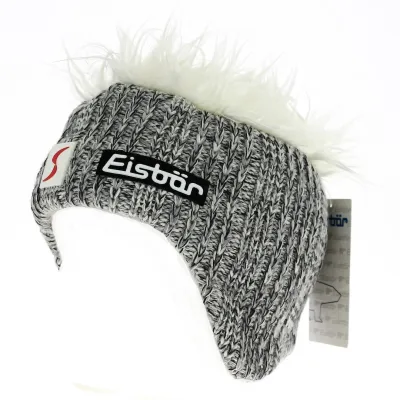Light Grey Heathered Wool Ear Flap Beanie Gisbert - Eisbär Reference: 12516 | Chapellerie Traclet