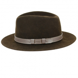Brown Wool Felt Indy Traveller Hat - Traclet