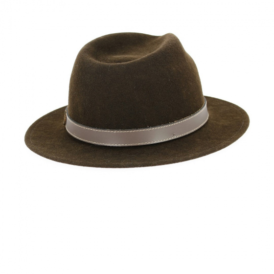 Brown Wool Felt Indy Traveller Hat - Traclet Brown Wool Felt Indy Traveller Hat - Traclet