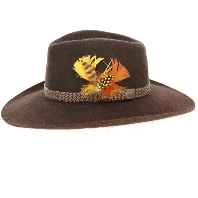 Chapeau Traveller Buffalo Feutre Poil Marron - Broswell Reference : 12525 | Chapellerie Traclet