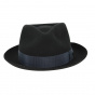 Homburg Occitan hat Black wool felt MontCapel- Traclet