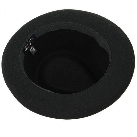 Black Wool Felt Homburg Occitan Hat MontCapel - Traclet