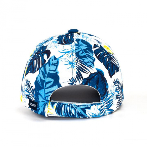 Blue Jungle Cotton Baseball Cap Blue - le Chapoté Paris