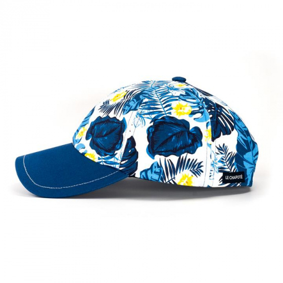 Blue Jungle Cotton Baseball Cap Blue - le Chapoté Paris