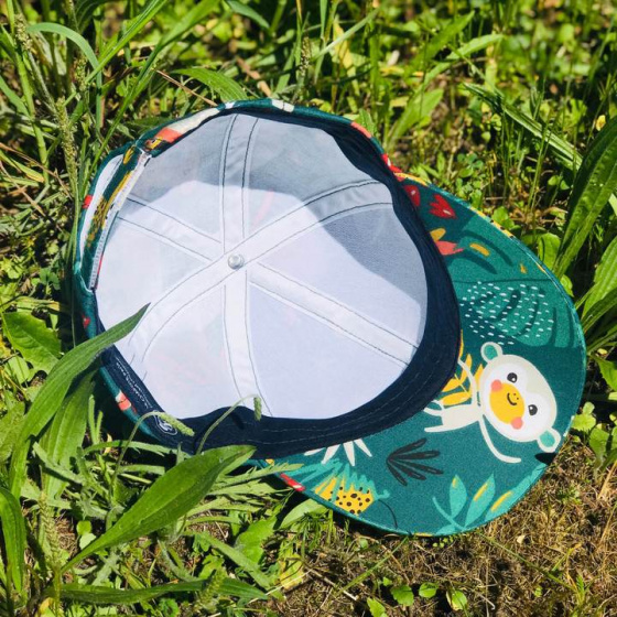 Kids' Green Cotton Sloth Baseball Cap - Le Chapoté Paris Kids' Green Cotton Sloth Baseball Cap - Le Chapoté Paris