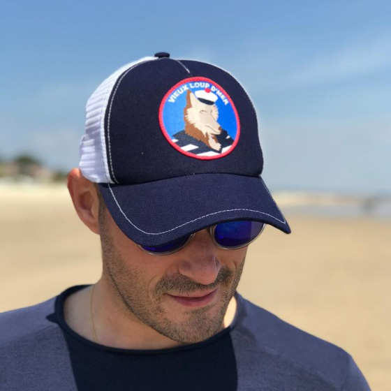 Casquette Trucker Vieux Loup D'Mer Coton Marine - le Chapoté Paris