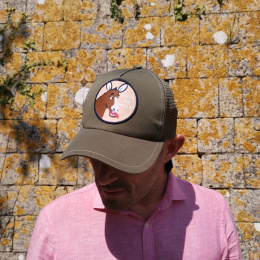 Trucker Cap Tête de Mule Cotton Olive - le Chapoté Paris