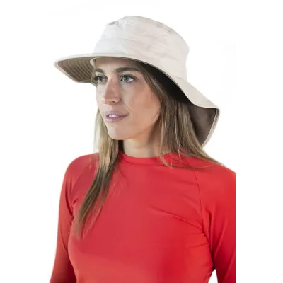 Beige Traveller Hat with Neck Guard - Soway Reference: 11979 | Traclet Hat Shop