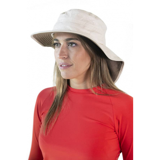 Bordeaux Traveller Hat Beige Neck Protector - Soway