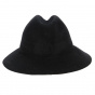 Simple Black Wool Felt Traveler Hat - Kopka