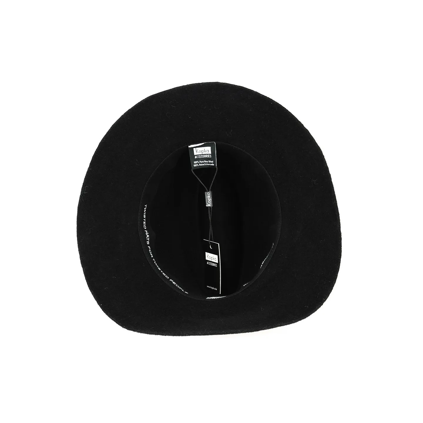 Chapeau Traveller Simple Black Feutre Laine Noir - Kopka Reference : 12540 | Chapellerie Traclet