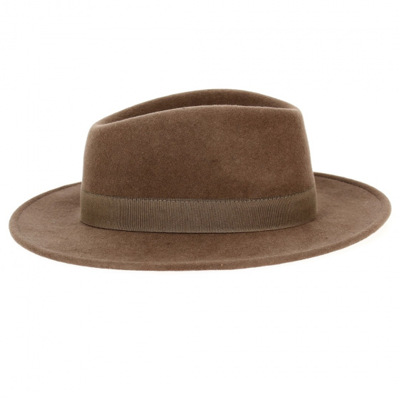Traveller / Fedora Hat Antonello Wool Felt Brown - Fléchet