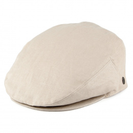 Natural linen flat cap - Traclet