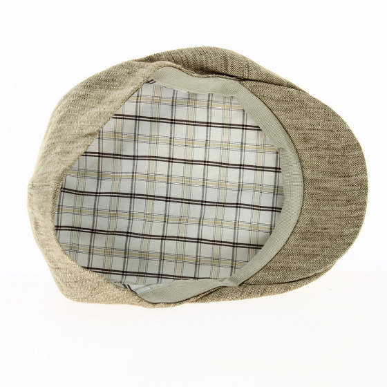 Leandro Chevron Linen Duck Bill Cap - Traclet Leandro Chevron Linen Duck Bill Cap - Traclet