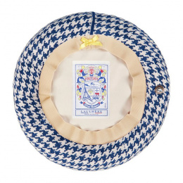 Béret Basque Myosotis Blanc Bleu - Laulhère