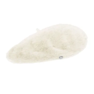 Laulhere Angora Beret French Manufacturing-Traclet natural Reference: 12565 | Traclet Hat Shop