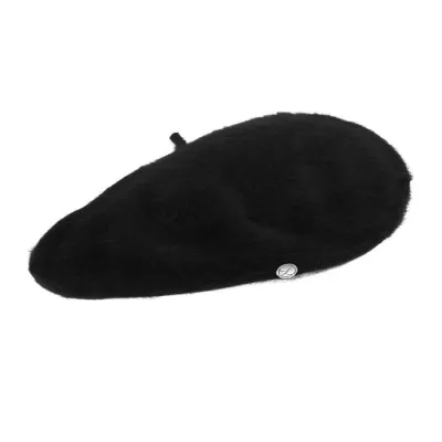 Laulhere Angora Beret French Manufacturing-Traclet Black Reference: 12566 | Traclet Hat Shop