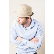 Trilby Belgrade Beige Cotton Hat - Crambes