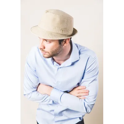 Chapeau Trilby Belgrade Coton Beige - Crambes