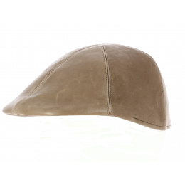 Brown Leather Domed Cap Bagnola - Traclet
