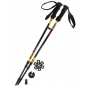 Black trekking pole with red flame
