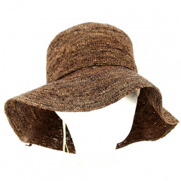 Cayetana Capeline Brown Straw Raphia - Traclet