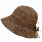 Cayetana Brown Raffia Straw Wide-Brimmed Hat - Traclet