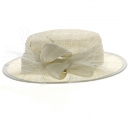 White Carmen Ceremony Hat - Traclet