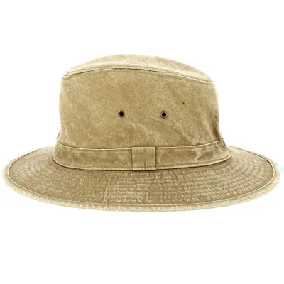 Beige Cotton Outdoor Traveller Hat - Traclet Reference: 12613 | Chapellerie Traclet
