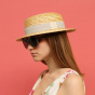 Natural Straw Boater Hat Benson - HERMAN