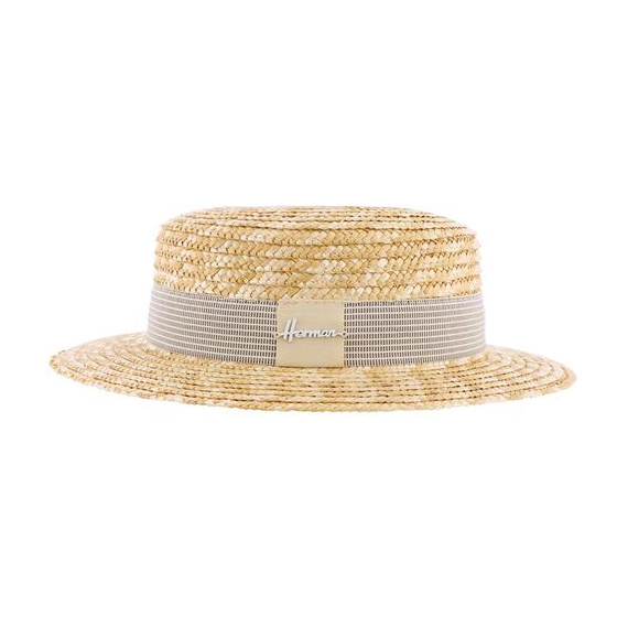 Natural Straw Boater Hat Benson - HERMAN Natural Straw Boater Hat Benson - HERMAN