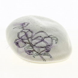 White Floral Flat Cap - Kangol