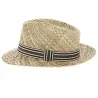 Chapeau Fedora Dan Paille Naturelle - Traclet Reference : 12643 | Chapellerie Traclet