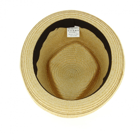 Natural Paper Indian Wells PorkPie Hat - Traclet Natural Paper Indian Wells PorkPie Hat - Traclet