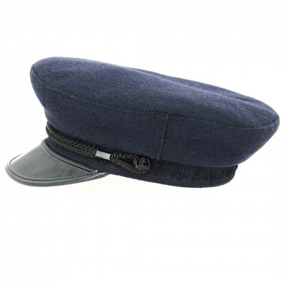 Camaret Crozon Navy Wool Sailor Cap - Traclet