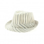 Trilby hat with stripes