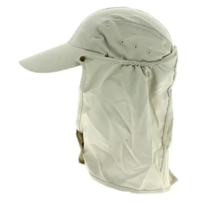 Sport Cap with Neck and Neck Flap Beige - Coolibar Reference: 12658 | Chapellerie Traclet