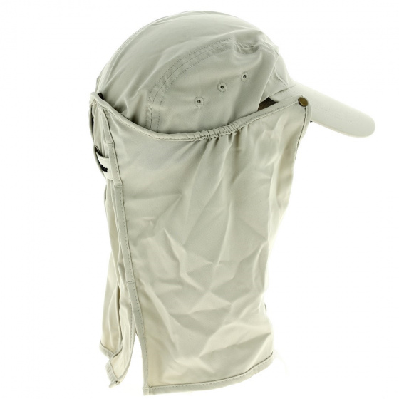 Sport Cap with Neck and Neck Flap Beige - Coolibar Sport Cap with Neck and Neck Flap Beige - Coolibar