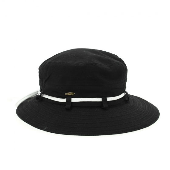 Chapeau coton noir upf50+