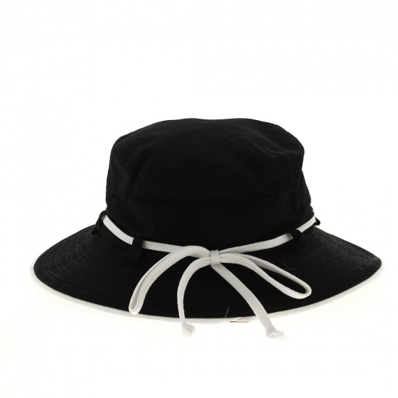 Chapeau coton noir upf50+