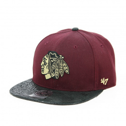 Chicago Blackhawks Burgundy Manta Strapback Cap - 47 Brand
