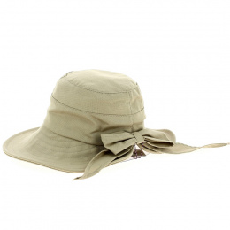 copy of Capeline Grands Bords Coton Beige - Fléchet