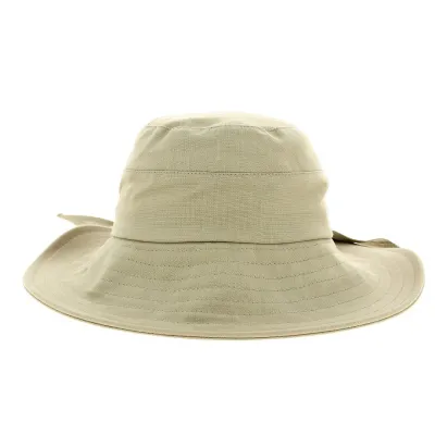 Mimie Cotton Beige Wide-Brimmed Hat - Fléchet Reference: 12772 | Traclet Hat Shop