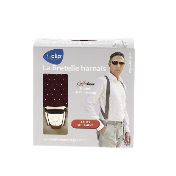 Biclip® Fancy Burgundy Harness Suspenders - Biclip