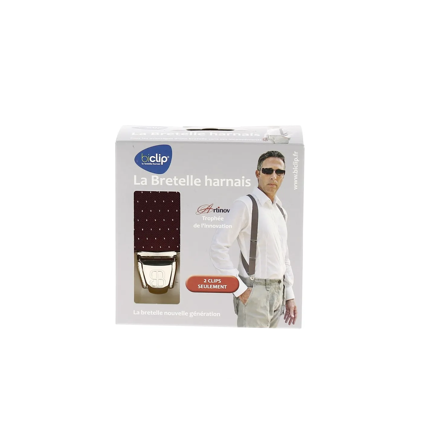 Bretelle Harnais Biclip® Fantaisie Bordeaux- Biclip Reference : 12795 | Chapellerie Traclet