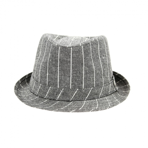 Soho Grigio Cotton & Linen Trilby Hat Gray - Keyone