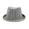Chapeau Trilby Soho Grigio Coton & Lin Gris - Keyone Reference : 12810 | Chapellerie Traclet